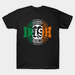 Irish St Patrick's Day Drinking Team Flag Beer T-Shirt